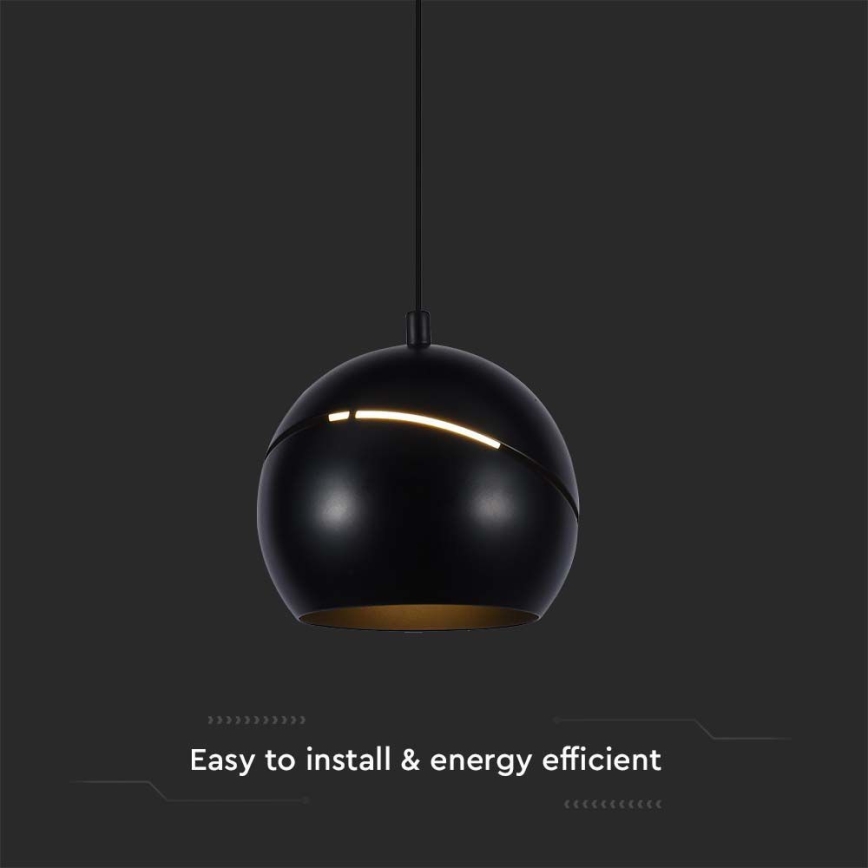 LED Csillár zsinóron érintős LED/8,5W/230V 3000K fekete