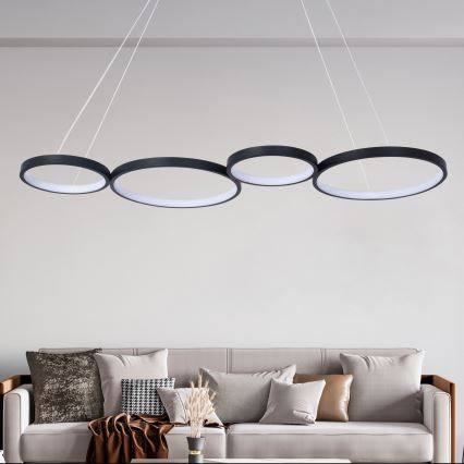 LED Csillár zsinóron FLAMENCO LED/42W/230V 4000K fekete