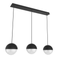 LED Csillár zsinóron FURNI 3xLED/5W/230V fekete