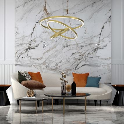 LED Csillár zsinóron GALAXIA LED/85W/230V arany