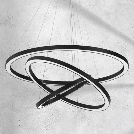 LED Csillár zsinóron GALAXIA LED/85W/230V fekete