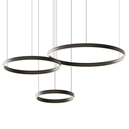 LED Csillár zsinóron GRAVITY LED/108W/230V fekete