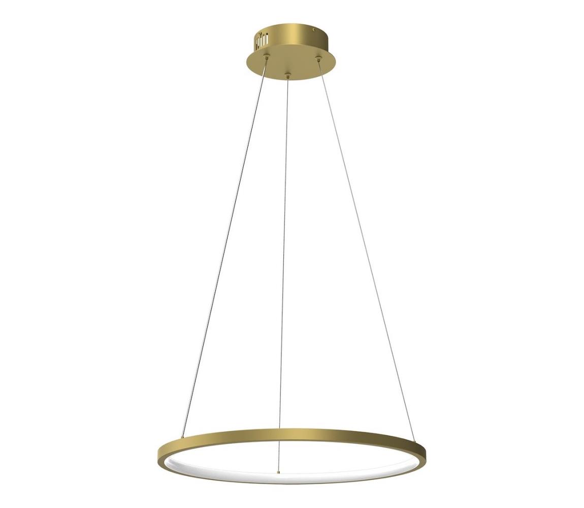 LED Csillár zsinóron HOOP LED/27W/230V átm. 50 cm 4000K arany ML1545