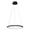 LED Csillár zsinóron HOOP LED/27W/230V átm. 50 cm 4000K fekete