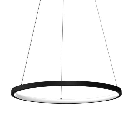 LED Csillár zsinóron HOOP LED/27W/230V átm. 50 cm 4000K fekete