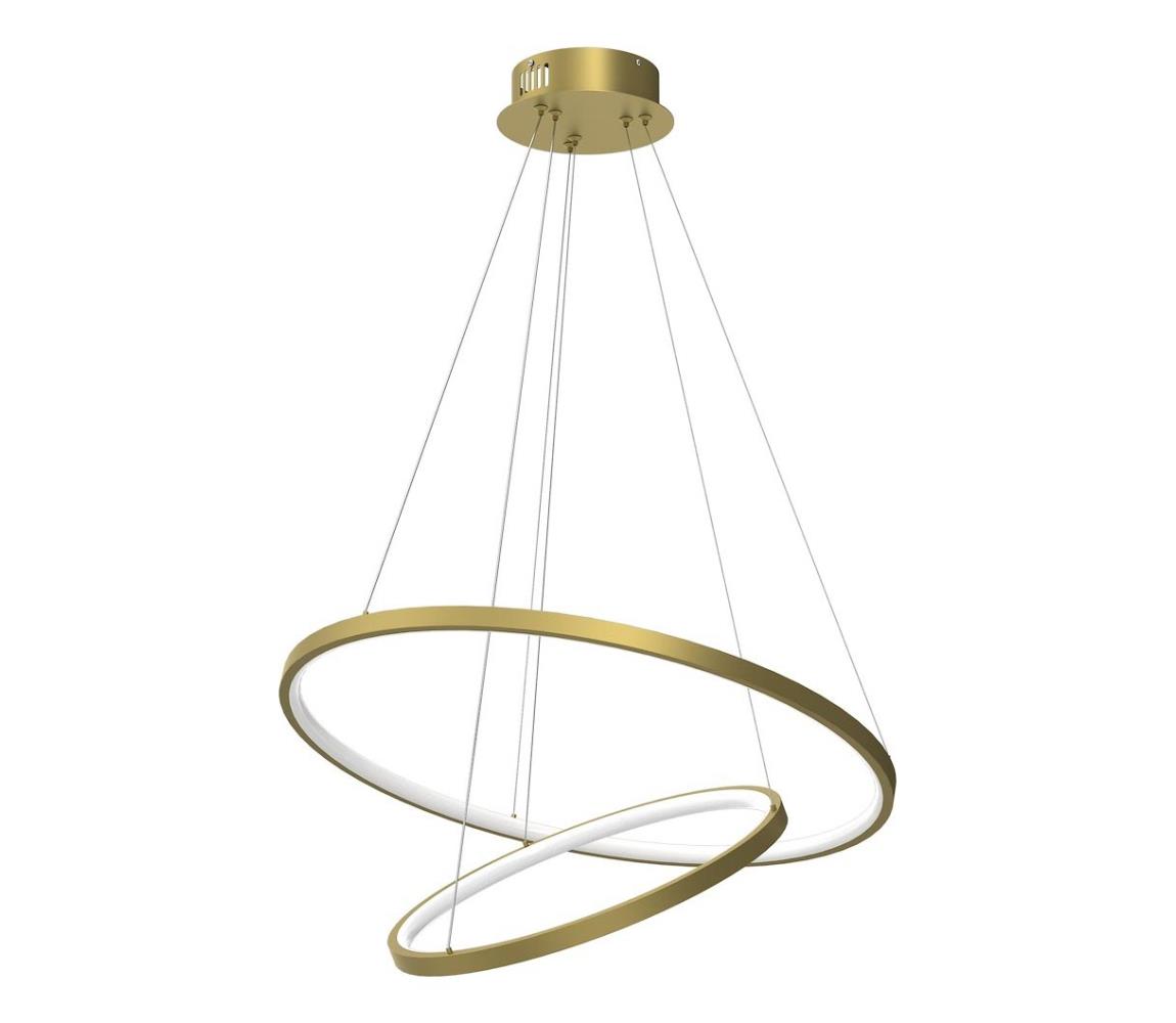 LED Csillár zsinóron HOOP LED/51W/230V átm. 60 cm 4000K arany ML1546