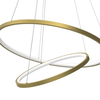 LED Csillár zsinóron HOOP LED/51W/230V átm. 60 cm 4000K arany