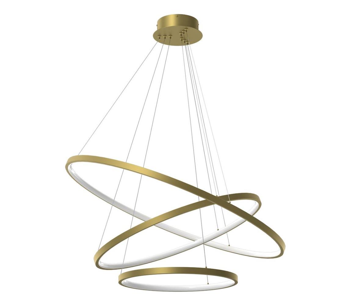 LED Csillár zsinóron HOOP LED/93W/230V átm. 80 cm 4000K arany ML1547