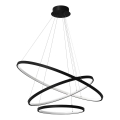 LED Csillár zsinóron HOOP LED/93W/230V átm. 80 cm 4000K fekete
