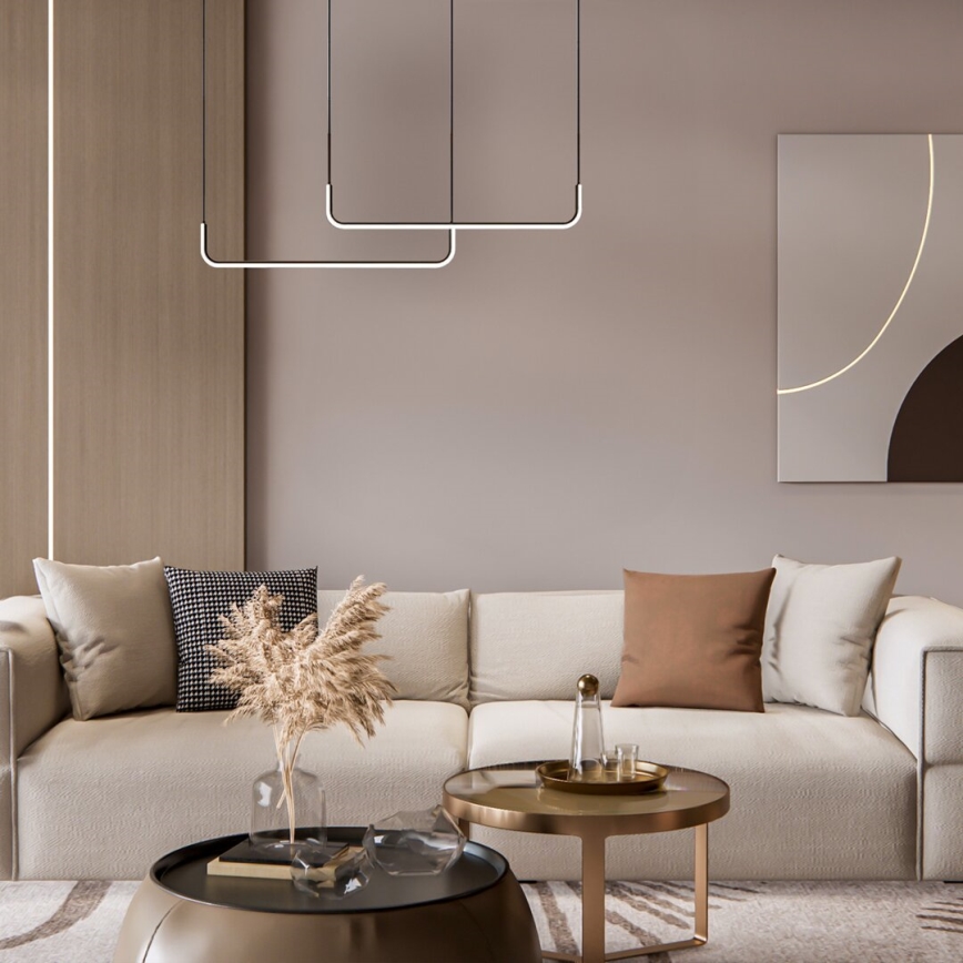 LED Csillár zsinóron HORIZONT 2xLED/11W/230V fekete