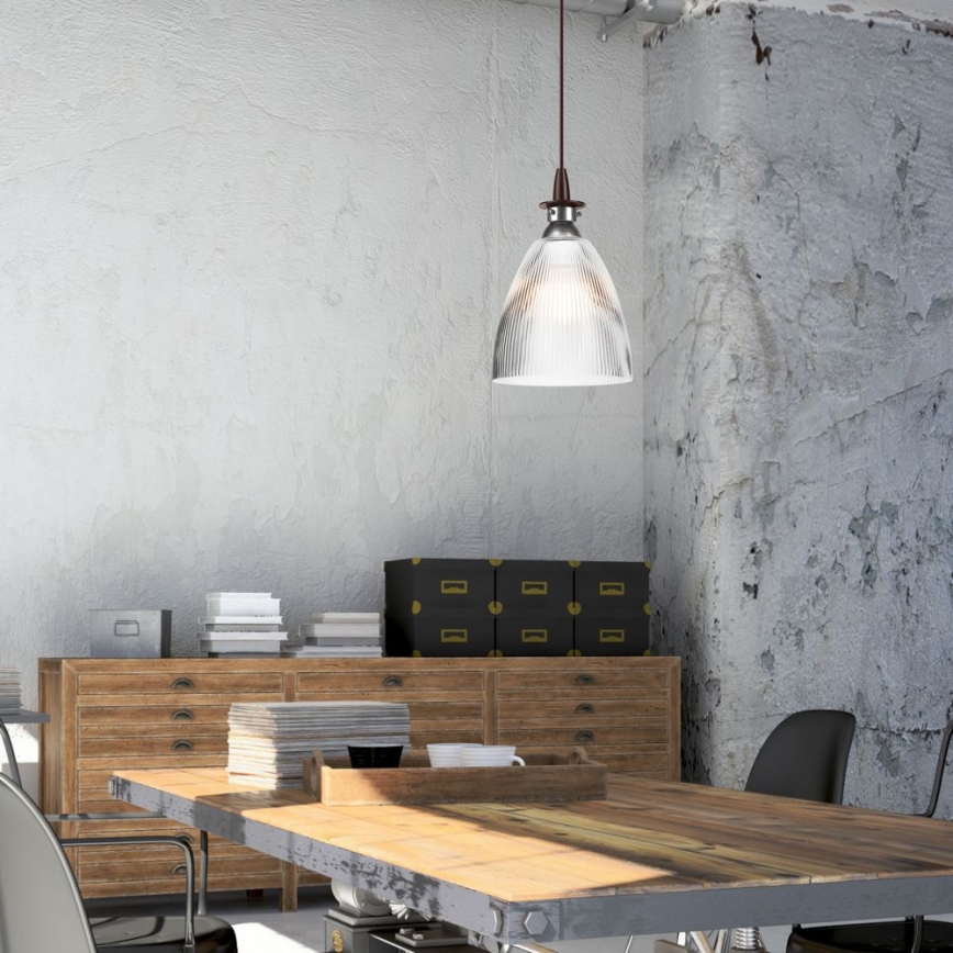 LED Csillár zsinóron JODI 1xE27/60W/230V bronz