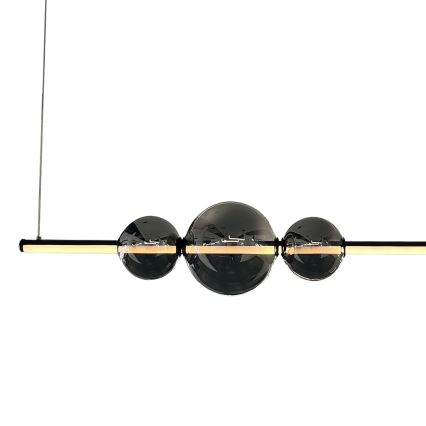 LED Csillár zsinóron KUGEL LED/30W/230V fekete