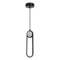 LED Csillár zsinóron LACRIMA LED/15W/230V 3000K fekete