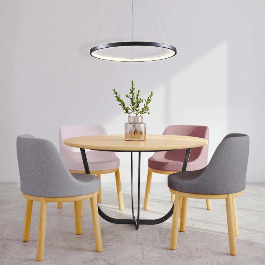 LED Csillár zsinóron LEA LED/20W/230V 4000K átm. 50 cm fekete