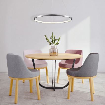 LED Csillár zsinóron LEA LED/20W/230V 4000K átm. 50 cm matt króm