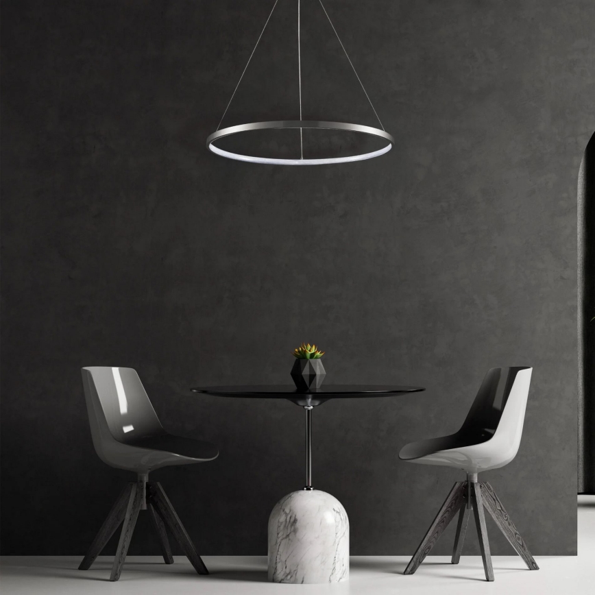 LED Csillár zsinóron LEA LED/20W/230V 4000K átm. 50 cm matt króm