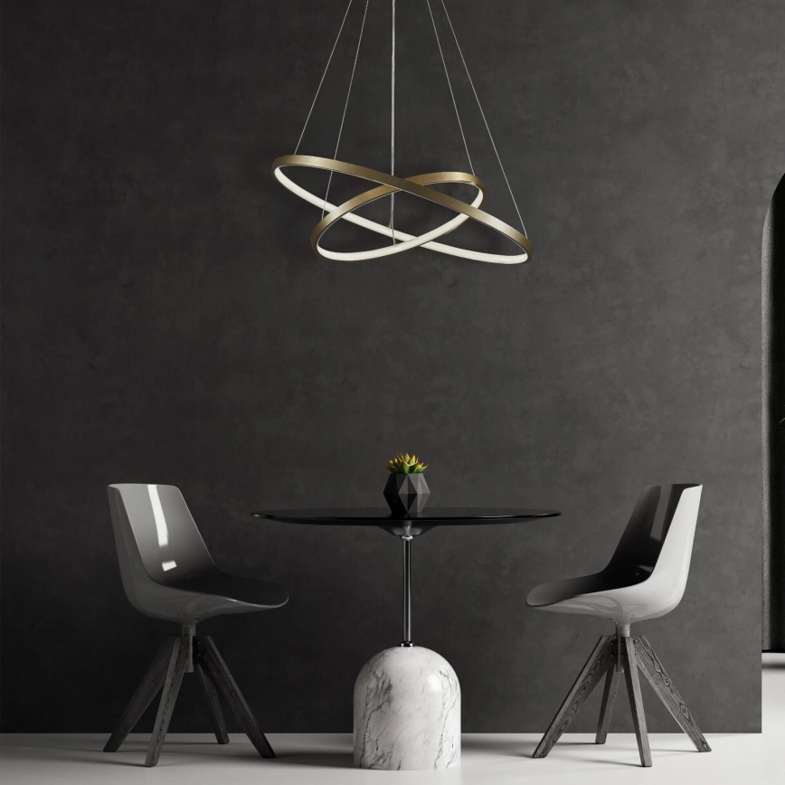 LED Csillár zsinóron LEA LED/35W/230V 4000K átm. 60 cm arany