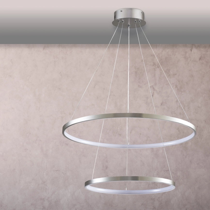 LED Csillár zsinóron LEA LED/35W/230V 4000K átm. 60 cm matt króm