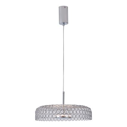 LED Csillár zsinóron LED/10W/230V 3000K fényezett króm átm. 35 cm