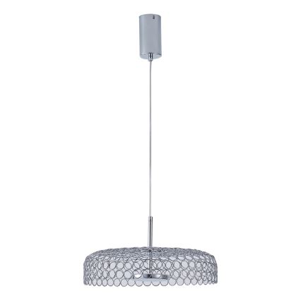 LED Csillár zsinóron LED/10W/230V 3000K fényezett króm átm. 35 cm