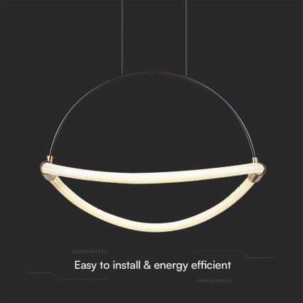 LED Csillár zsinóron LED/12W/230V 3000K átm. 40 cm