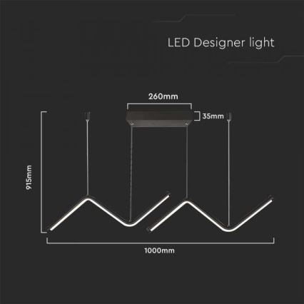 LED Csillár zsinóron LED/12W/230V 4000K fekete