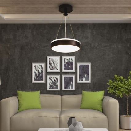 LED Csillár zsinóron LED/12W/230V 4000K fekete