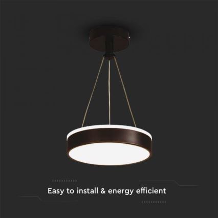 LED Csillár zsinóron LED/12W/230V 4000K fekete