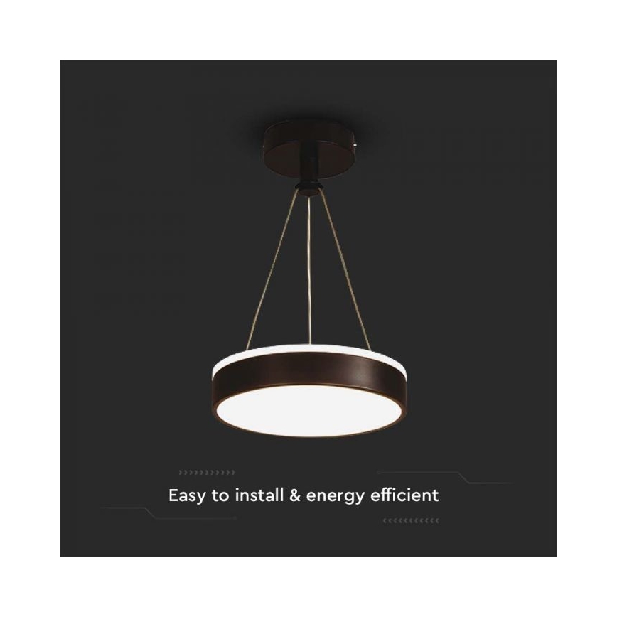 LED Csillár zsinóron LED/12W/230V 4000K fekete