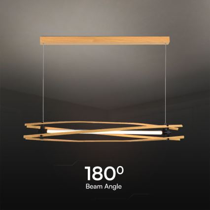 LED Csillár zsinóron LED/15W/230V 3000K barna