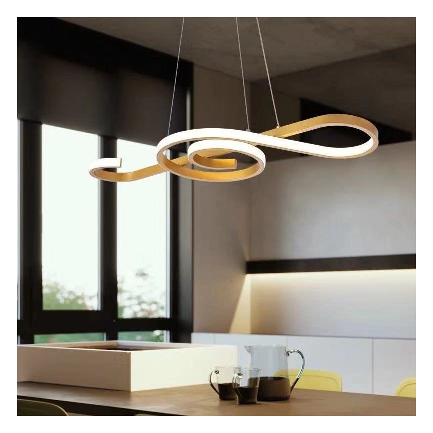 LED Csillár zsinóron LED/18W/230V 3000K arany