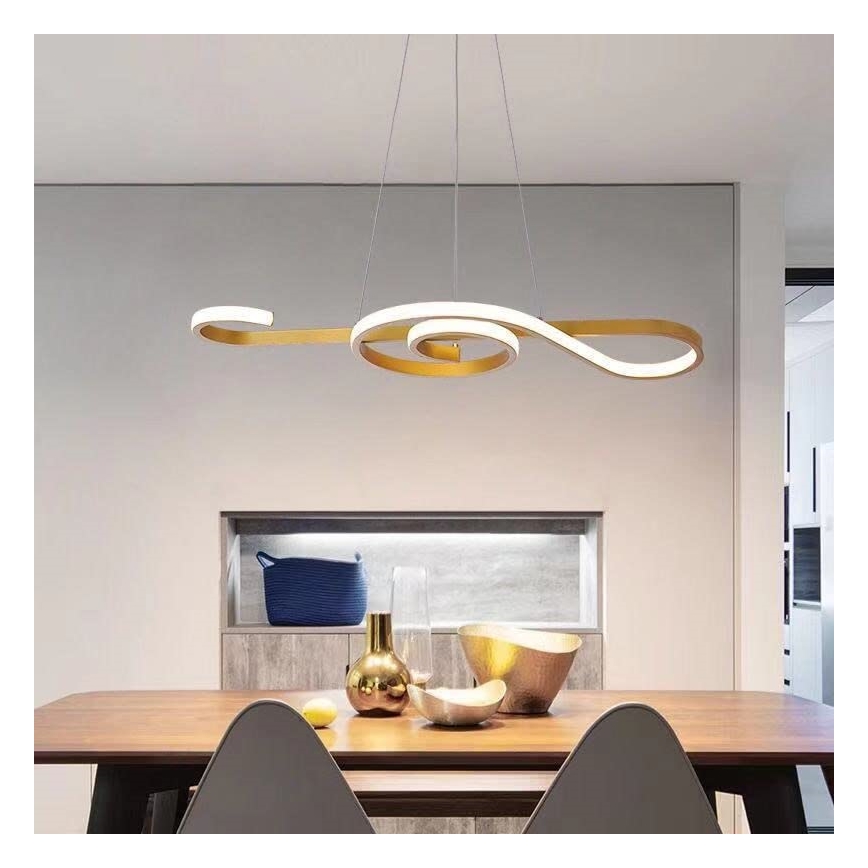 LED Csillár zsinóron LED/18W/230V 3000K arany