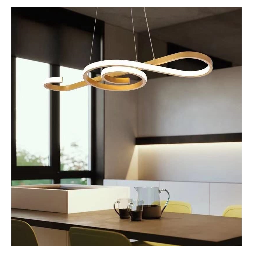 LED Csillár zsinóron LED/18W/230V 3000K arany