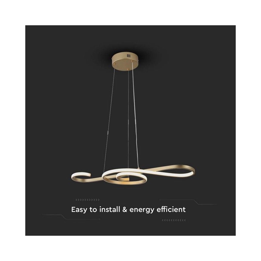 LED Csillár zsinóron LED/18W/230V 3000K arany