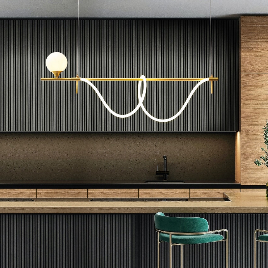 LED Csillár zsinóron LED/20W/230V + 1xG9/10W/230V 3000K arany