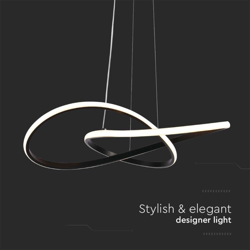 LED Csillár zsinóron LED/20W/230V 3000K fekete