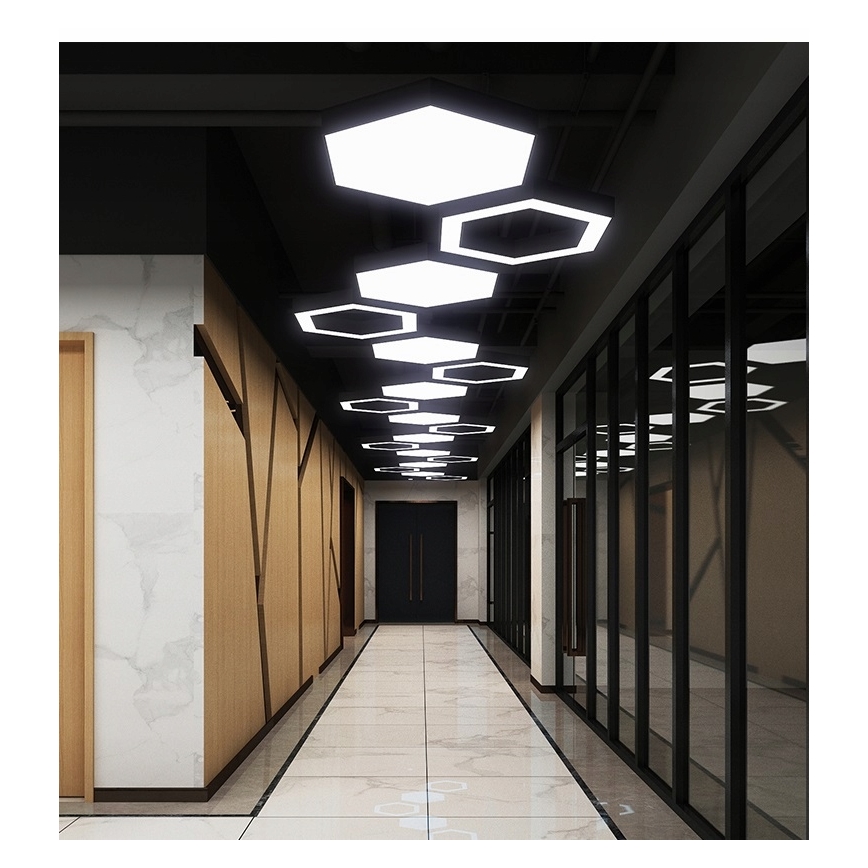 LED csillár zsinóron LED/20W/230V fekete