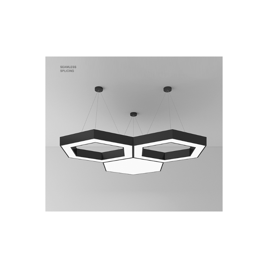 LED csillár zsinóron LED/20W/230V fekete