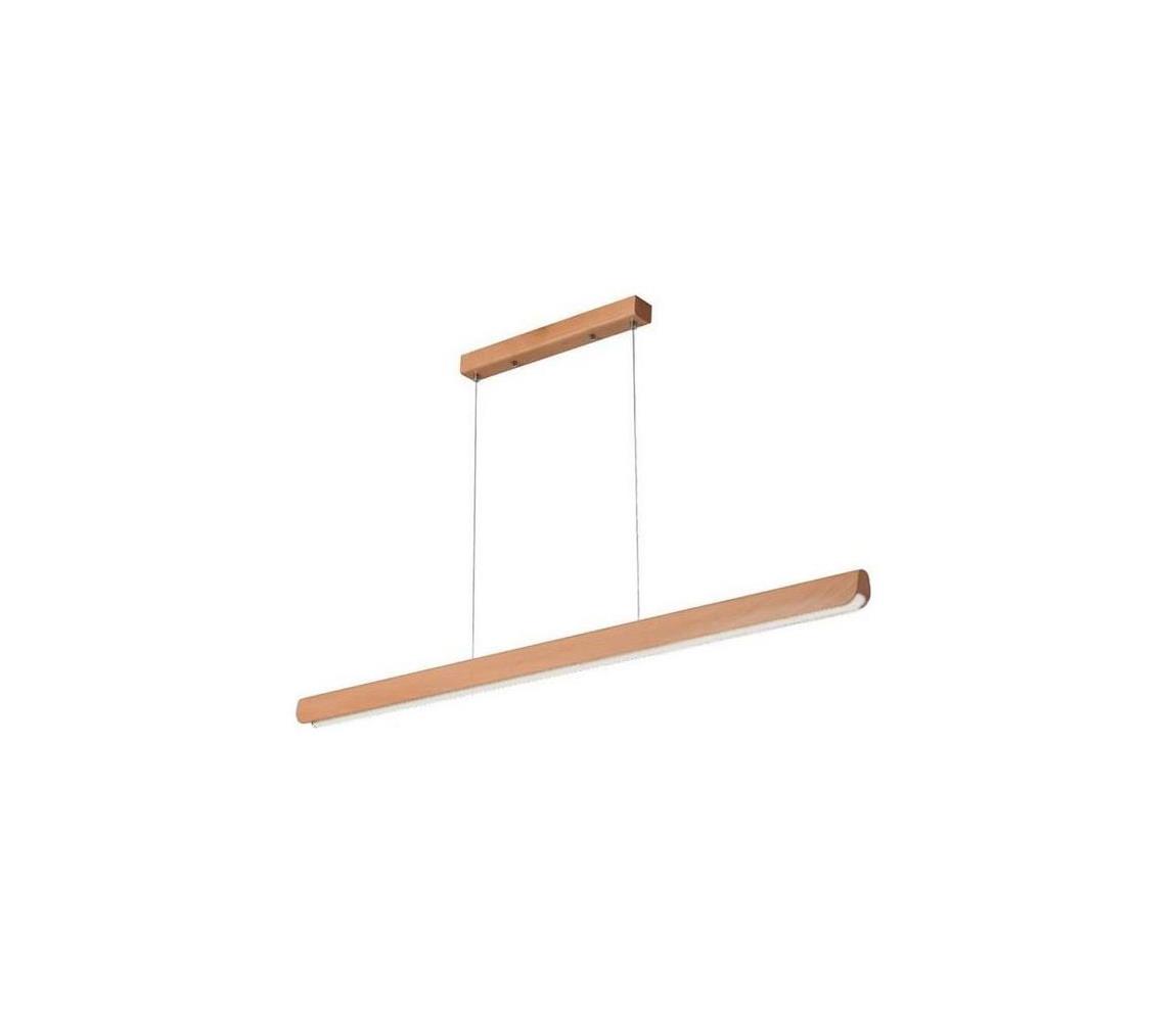 LED Csillár zsinóron LED/22W/230V 4000K 120 cm bükkfa/tömör fa WRL0421