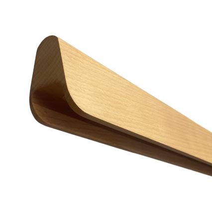 LED Csillár zsinóron LED/22W/230V 4000K 120 cm bükkfa/tömör fa