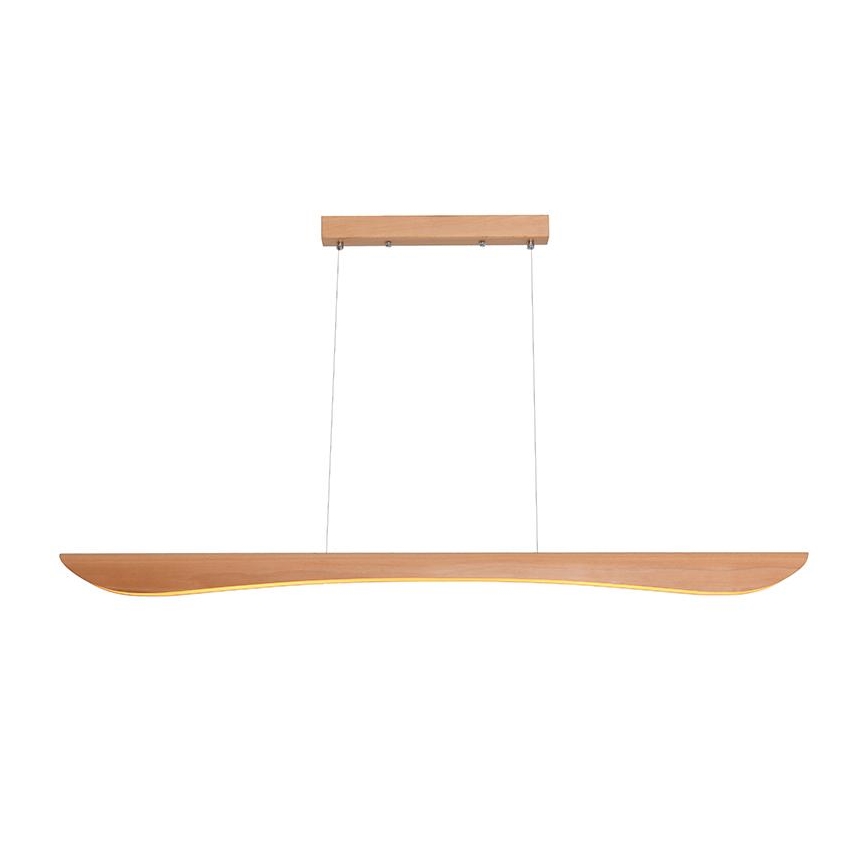LED Csillár zsinóron LED/22W/230V 4000K 120 cm bükkfa/tömör fa
