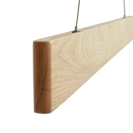 LED Csillár zsinóron LED/22W/230V 4000K 120 cm kőris/tömör fa