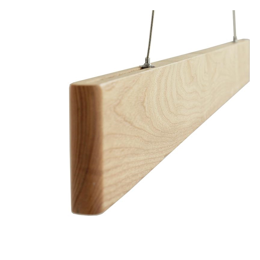 LED Csillár zsinóron LED/22W/230V 4000K 120 cm kőris/tömör fa
