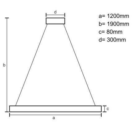 LED Csillár zsinóron LED/22W/230V 4000K 120 cm kőris/tömör fa