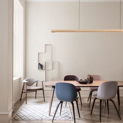 LED Csillár zsinóron LED/22W/230V 4000K 120 cm kőris/tömör fa