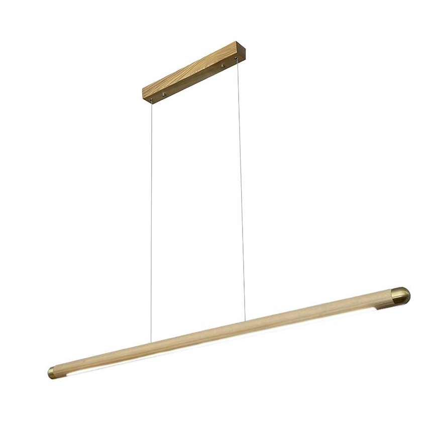 LED Csillár zsinóron LED/22W/230V 4000K 120 cm kőris/tömör fa