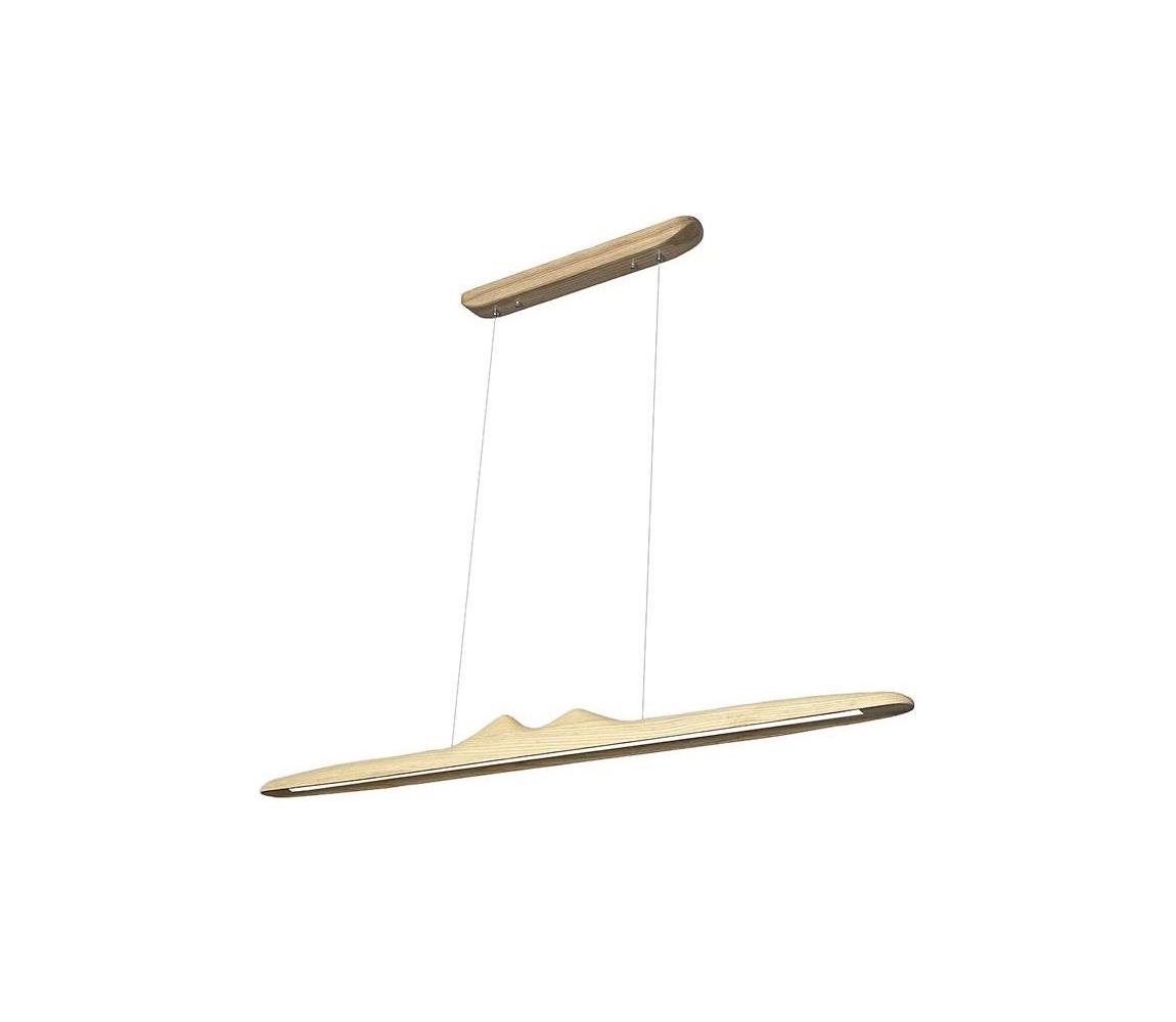 LED Csillár zsinóron LED/22W/230V 4000K 120 cm kőris/tömör fa WRL0921