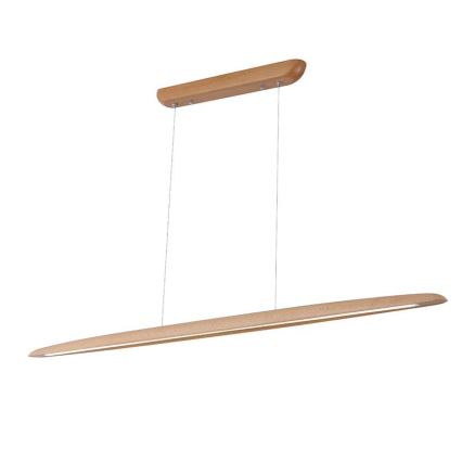 LED Csillár zsinóron LED/22W/230V 4000K 130 cm bükkfa/tömör fa