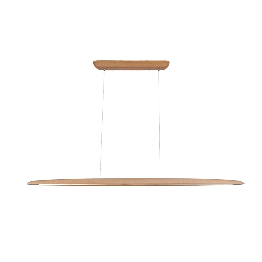 LED Csillár zsinóron LED/22W/230V 4000K 130 cm bükkfa/tömör fa