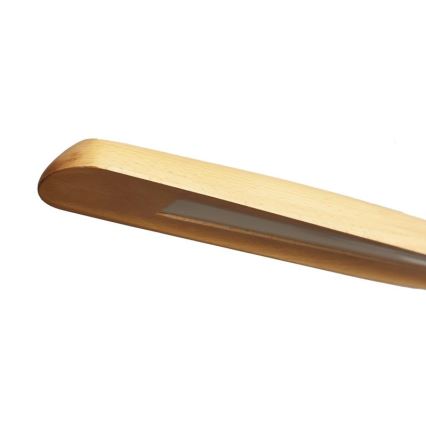 LED Csillár zsinóron LED/22W/230V 4000K 130 cm bükkfa/tömör fa